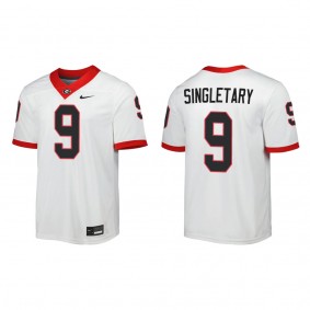 Jaheim Singletary Georgia Bulldogs Nike Away Game Jersey White