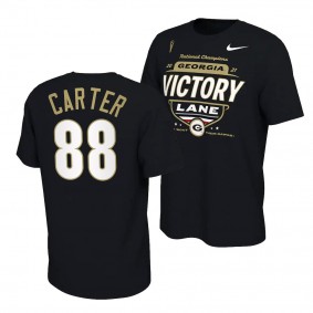 2021 CFP National Champions Georgia Bulldogs Jalen Carter Locker Room T-Shirt - Black