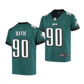 Jordan Davis #90 Philadelphia Eagles 2022 NFL Draft Green Youth Alternate Jersey Georgia Bulldogs