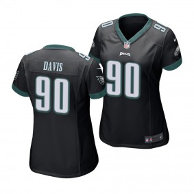 Jordan Davis #90 Philadelphia Eagles 2022 NFL Draft Black Women Game Jersey Georgia Bulldogs