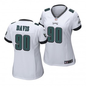 Jordan Davis #90 Philadelphia Eagles 2022 NFL Draft White Women Game Jersey Georgia Bulldogs