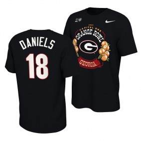 JT Daniels Georgia Bulldogs 2021 Orange Bowl Locker Room T-Shirt Black #18