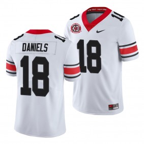 Georgia Bulldogs JT Daniels Jersey College Football 40th Anniversary Alternate Men's Jersey - White