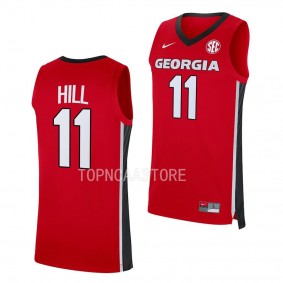 Georgia Bulldogs Justin Hill Red #11 Replica Jersey 2022-23 Away Basketball