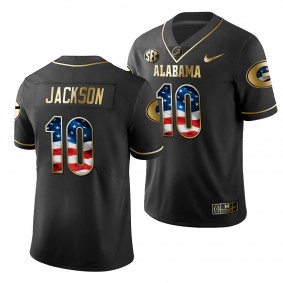 Georgia Bulldogs Kearis Jackson #10 Black 2019 Stars and Stripes Golden Limited Edition Jersey - NCAA Football