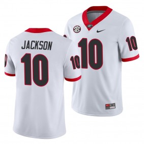 Georgia Bulldogs Kearis Jackson #10 White Away Game Jersey - NCAA Football