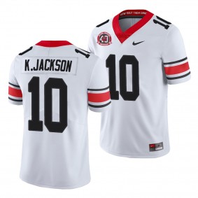 Georgia Bulldogs Kearis Jackson Jersey College Football 40th Anniversary Alternate Men's Jersey - White