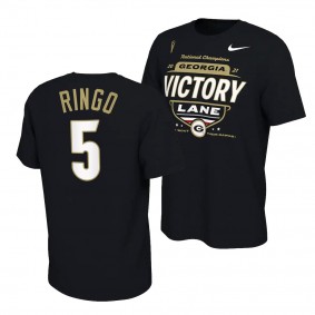 2021 CFP National Champions Georgia Bulldogs Kelee Ringo Locker Room T-Shirt - Black