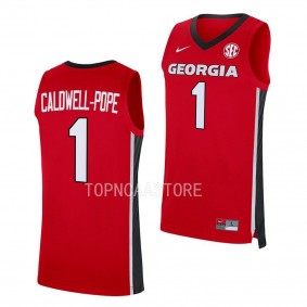 Georgia Bulldogs Kentavious Caldwell-Pope Red #1 Replica Jersey Alumni Basketball