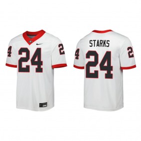 Malaki Starks Georgia Bulldogs Nike Away Game Jersey White