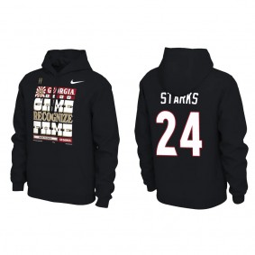 Malaki Starks Georgia Bulldogs Nike College Football Playoff 2022 National Champions Locker Room Pullover Hoodie Black