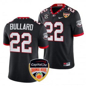 Georgia Bulldogs Javon Bullard 2023 Orange Bowl #22 Black College Football Playoff Jersey Men's