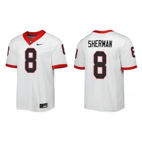 MJ Sherman Georgia Bulldogs Nike Away Game Jersey White