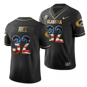 Georgia Bulldogs Monty Rice #32 Black 2019 Stars and Stripes Golden Limited Edition Jersey - NCAA Football