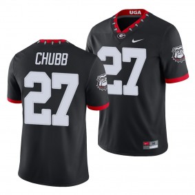 Georgia Bulldogs Nick Chubb Jersey College Football Alternate Game Men's Jersey - Black