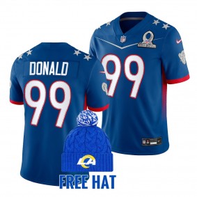 Rams Aaron Donald 2022 NFC Pro Bowl Royal Georgia Bulldogs Alumni Jersey