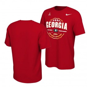 Georgia Bulldogs 2021 CFP National Champions Red Celebration T-Shirt - Men