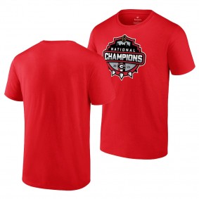 Georgia Bulldogs 2021 CFP National Champions Red Official Logo T-Shirt - Men