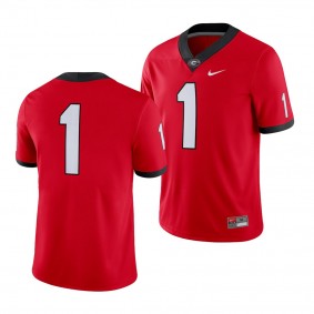 Georgia Bulldogs Red College Football 2018 Game #1 Jersey - Men's