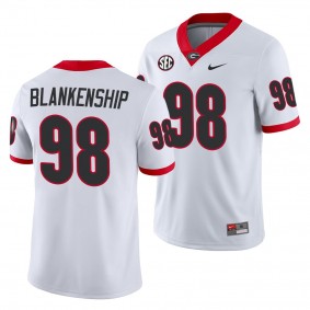 Georgia Bulldogs Rodrigo Blankenship #98 White Away Game Jersey - NCAA Football