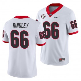 Georgia Bulldogs Solomon Kindley #66 White Away Game Jersey - NCAA Football