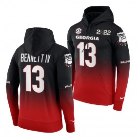 Stetson Bennett Georgia Bulldogs College Football Playoff 2021 National Champions Black Red Hoodie