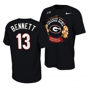 Stetson Bennett Georgia Bulldogs 2021 Orange Bowl Locker Room T-Shirt Black #13