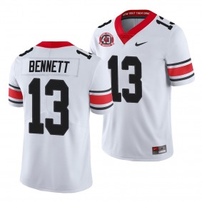 Georgia Bulldogs Stetson Bennett Jersey College Football 40th Anniversary Alternate Men's Jersey - White