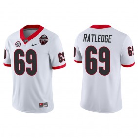 Tate Ratledge Georgia Bulldogs Nike College Football Playoff 2022 National Champions Game Jersey White