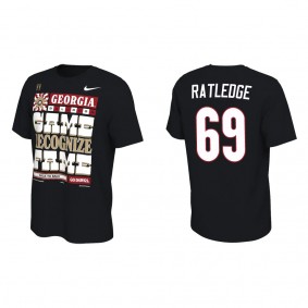 Tate Ratledge Georgia Bulldogs Nike College Football Playoff 2022 National Champions Locker Room T-Shirt Black