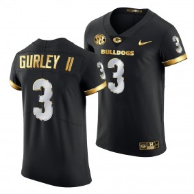 Georgia Bulldogs Todd Gurley II #3 Black Golden Edition Authentic Jersey 2020-21