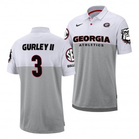 Men's Georgia Bulldogs Todd Gurley II White Coaches History Player Polo - NCAA Football