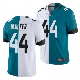 Travon Walker Jacksonville Jaguars 2022 NFL Draft White teal Men Split Edition Jersey Georgia Bulldogs