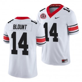 Georgia Bulldogs Trey Blount Jersey College Football 40th Anniversary Alternate Men's Jersey - White