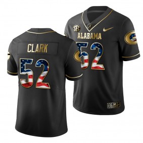 Georgia Bulldogs Tyler Clark #52 Black 2019 Stars and Stripes Golden Limited Edition Jersey - NCAA Football