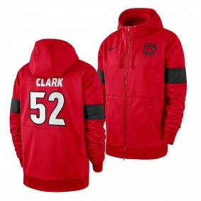 Georgia Bulldogs Tyler Clark Red Sideline Performance Men's Full-Zip Hoodie - NCAA Football