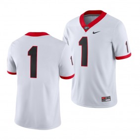 Georgia Bulldogs White College Football 2018 Game #1 Jersey - Men's