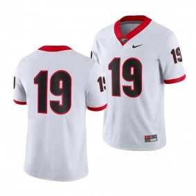 Georgia Bulldogs White Game #19 Jersey - Men's